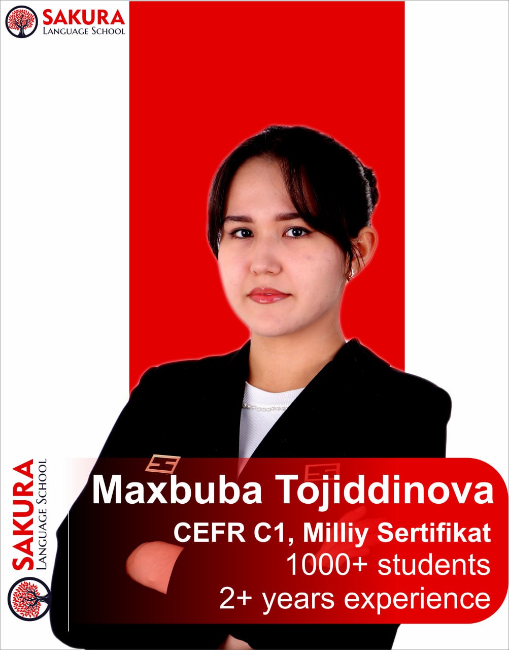 Maxhuba Tojiddinova — CEFR / Milliy Sertifikat
